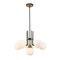 Z-Lite Parsons 6 Light Chandelier, Matte Black, Olde Brass & Opal 477-6MB-OBR - alternate 1